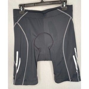 Sport Gear Mens Bike Shorts Black Reflectors Crotch Padding Size Large